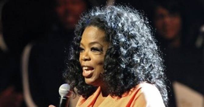 Oprah Winfrey Oprah Winfrey appears onstage at TD Jakes 35th anniversary of ministry at the Winspear Opera House in Dallas. – AP