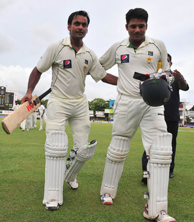 ?Finally I did something good for my team,? a relieved Hafeez said at stumps. -Photo by AFP