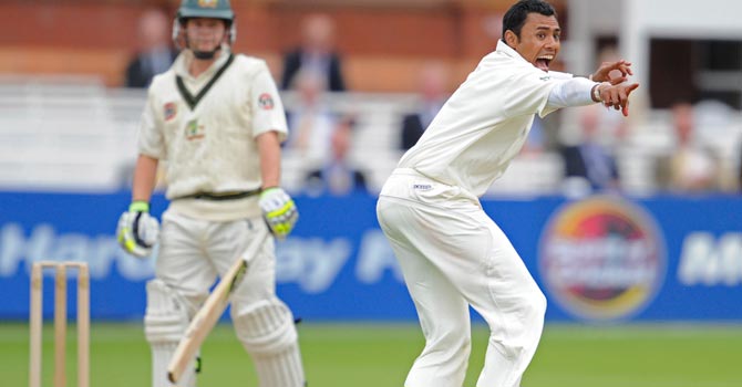 kaneria-pak-aus-lords-ap-670 Danish Kaneria last played for Pakistan in the first Test against Australia on the 2010 tour of England. – File photo by AP