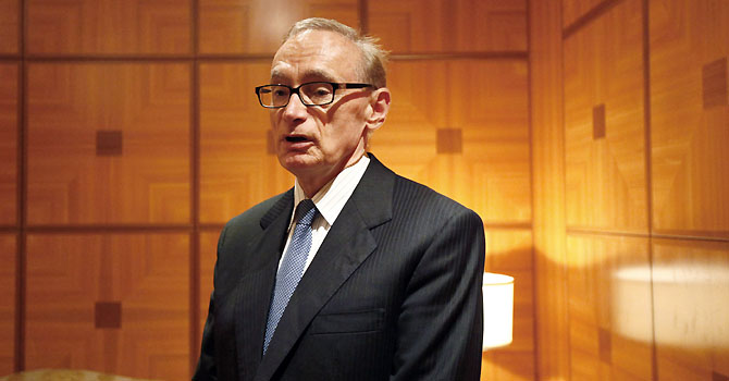 Australia's Foreign Minister Bob Carr poses during an interview with Reuters in Tripoli Australia's Foreign Minister Bob Carr poses during an interview with Reuters in Tripoli June 18, 2012. Carr arrived in Libya on Monday to push for the release of detained International Criminal Court (ICC) staff, including Australian lawyer Melinda Taylor, adding to global pressure on Tripoli over the arrests. Taylor and Lebanese-born interpreter Helene Assaf were detained in the town of Zintan on June 7 and accused of smuggling documents to Muammar Gaddafi's captured son Saif al-Islam. REUTERS