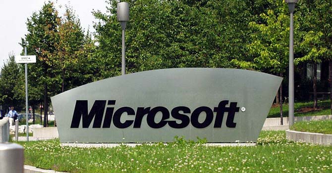 micsrosoft-sign-office-670 Signage outside a Microsoft office in the US. – File photo