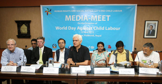 former-lawmaker-and-'kamlari'-girl,-Shanta-Chaudhary-(3R)-attends-a-press-conference-of-commitment-to-eliminate-child-labour-from-Nepal,-in-the-capital-Kathmandu670 Former lawmaker and 'kamlari' girl, Shanta Chaudhary (3R) attends a press conference of commitment to eliminate child labour from Nepal, in the capital Kathmandu.—AFP Photo