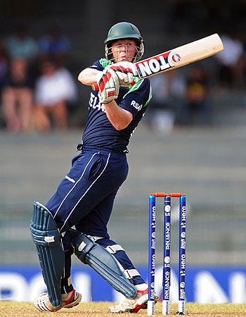 Kevin O'Brien goes on the attack. -Photo by AFP