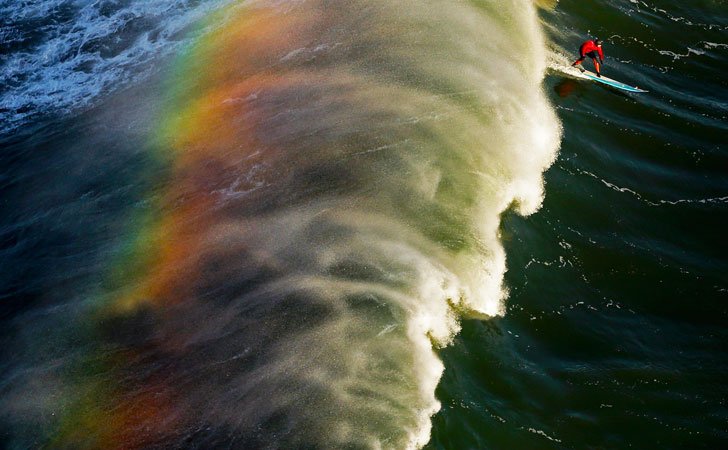 Peter Mel at the Mavericks Invitational surf competition. ?Photo by AFP