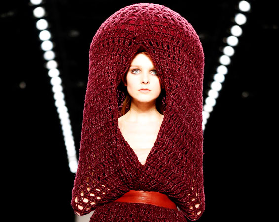 A model presents a creation by Leandro Cano at the Berlin Fashion Week Autumn/Winter 2013 in Berlin. ?Photo by Reuters