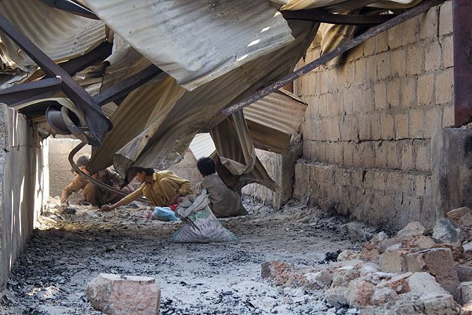 Most scavengers in the area, majority of them children, stick around to look for nails and screws that can be sold in the market for up to six thousand rupees.