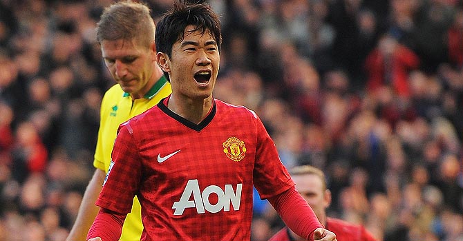 shinji kagawa, manchester united, epl, kagawa hat trick