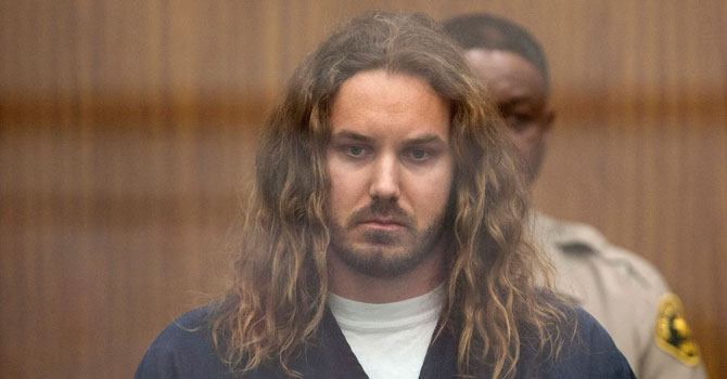 Tim Lambesis, 32, front man for the Christian-inspired heavy metal group As I Lay Dying, appears in Vista Superior Court in Vista, Calif. on Thursday. —AP Photo
