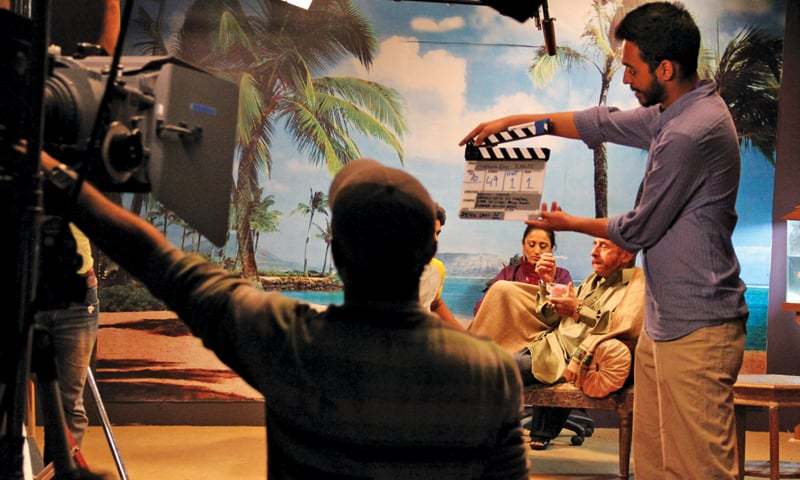 Naseeruddin Shah in character during the shoot of 'Zinda Bhaag'.