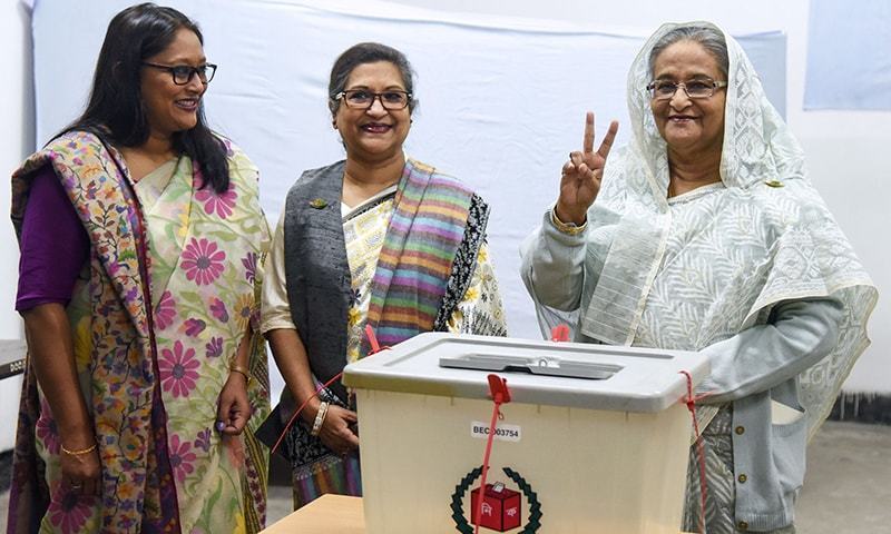 Risultati immagini per bangladesh elections photo sheikh hasina voting