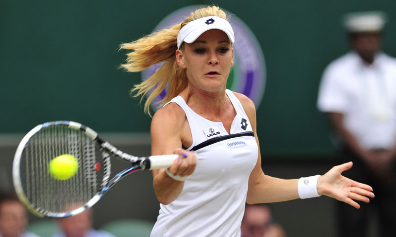 But the Pole continued to fight with her trademark groundstrokes