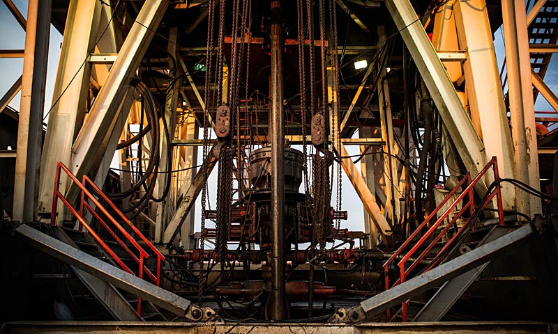 Raven Drilling's oil rig waits outside Watford City, North Dakota. North Dakota has been experiencing an oil boom in recent years, due in part to new drilling techniques including hydraulic fracturing and horizontal drilling. — AFP Photo