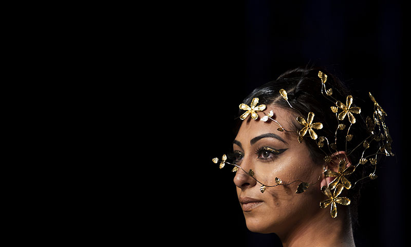 A creation by designer Gaurav Gupta during the Delhi Couture Week in New Delhi.—Photo by AP