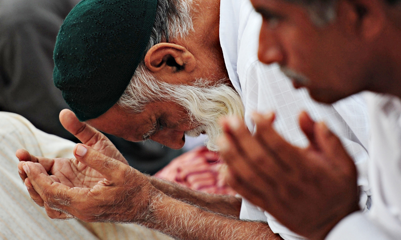 Pakistani Muslims pray during the first day of the Muslim fasting month of Ramadan in Karachi. — AFP Photo