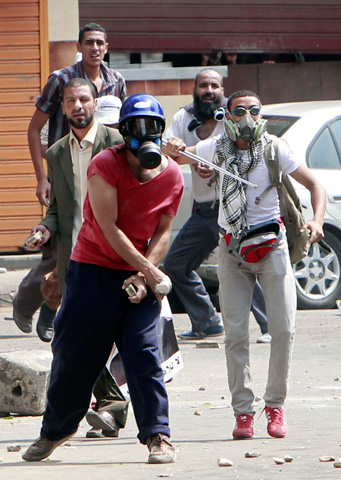 Morsi supporters stand defiant.