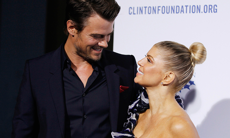 Actor Josh Duhamel (L) and his wife singer Fergie arrives at The Clinton Foundation Gala in celebration of the organization's "Decade of Difference" in Los Angeles in this October 14, 2011, file photo. - Photo by Reuters