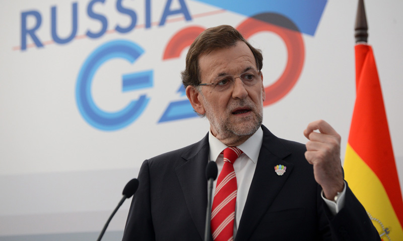 Spain’s Prime Minister Mariano Rajoy speaks at a press conference at the end of the G20 summit. –Photo by AFP