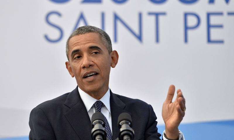 US President Barack Obama answers questions during a press conference. –Photo by AFP