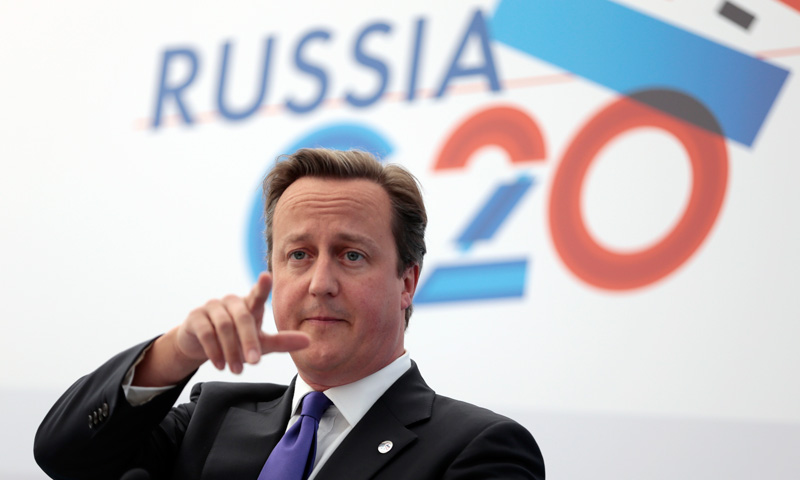 British Prime Minister David Cameron gestures while speaking during a media conference. –Photo by AP