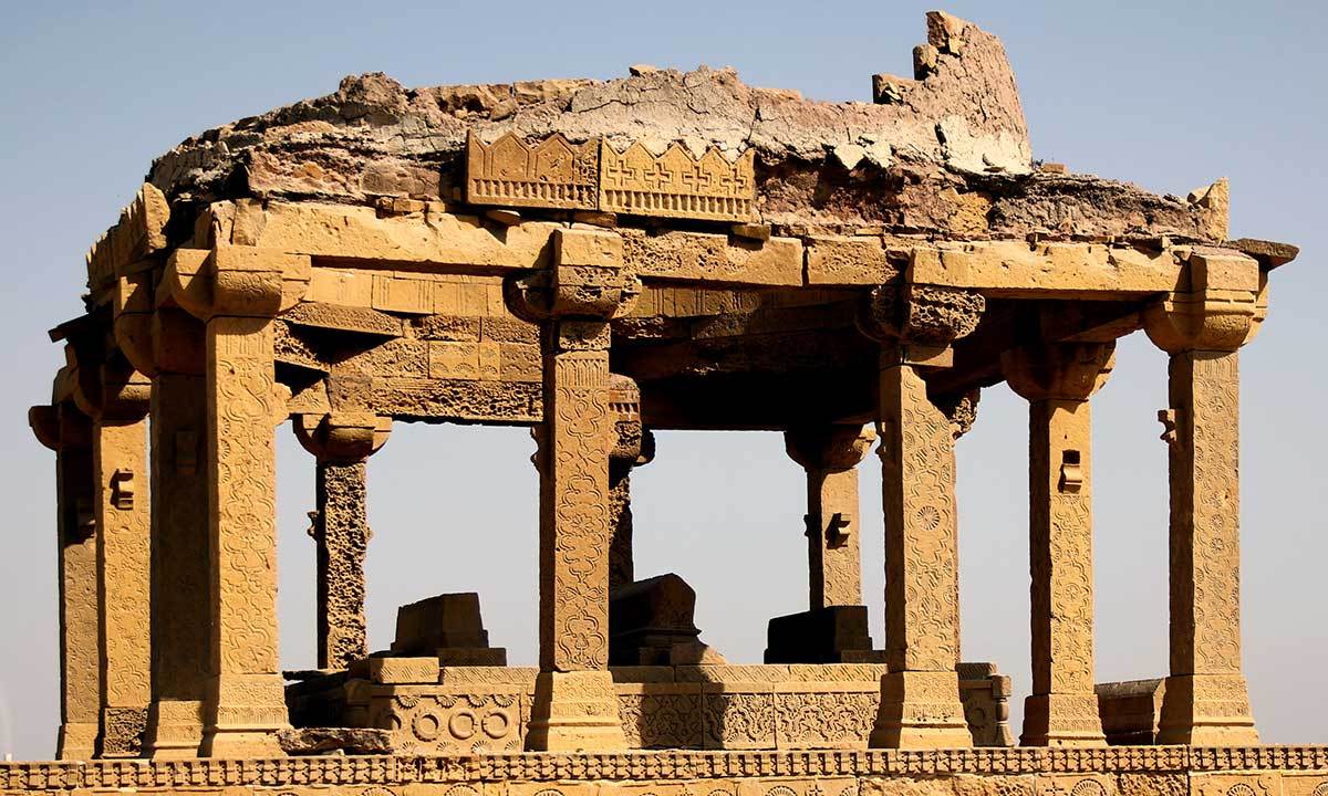 Chaukandi tombs are one of the most magnificent example of architecture dating back to the time of Mughal Empire in Razzakabad, Karachi. – Photo by Arman Tejani