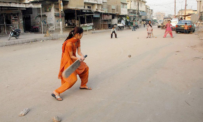 The growth of Pakistan’s women’s cricket team inspired these girls to get their own game going on a street in Karachi.