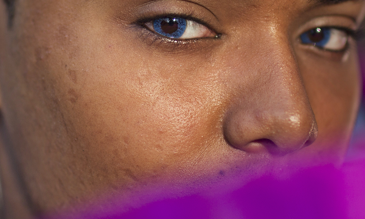 A participant looks at camera as members of Bangladesh's transgender community and their supporters hold a pride rally.— AP Photo