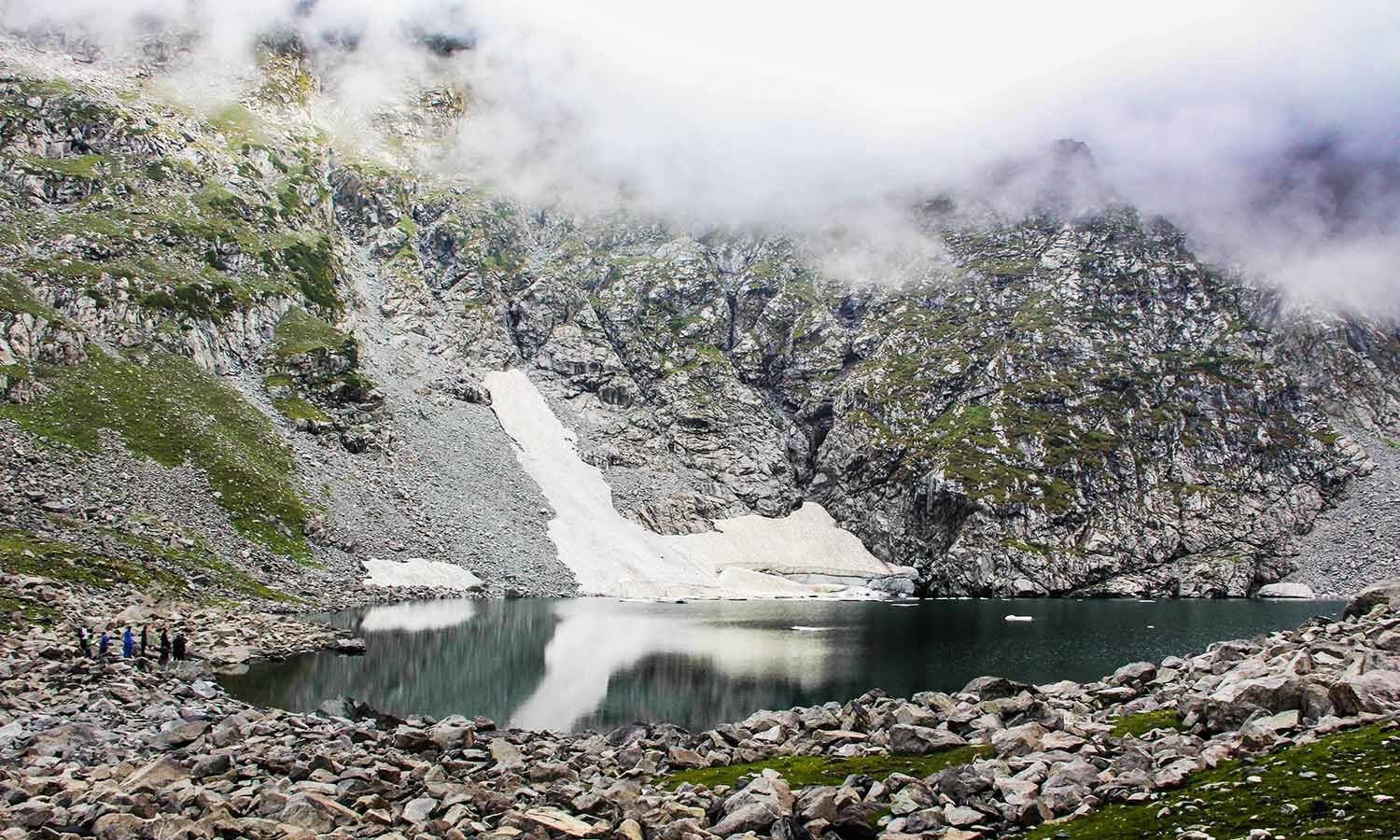 "Emerald coloured lake silhouetted against the blue sky has wow factor in it," said a trekker.
