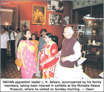 Karachi Advani Visits Birthplace Mohatta Palace Newspaper Dawn Com Richard heathcote/getty images women grapplers vinesh phogat and geetika jakhar. karachi advani visits birthplace