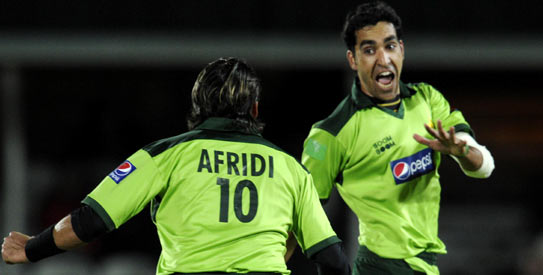 Pakistan won the third ODI by 23 runs after Umar Gul took six wickets. —AP Photo