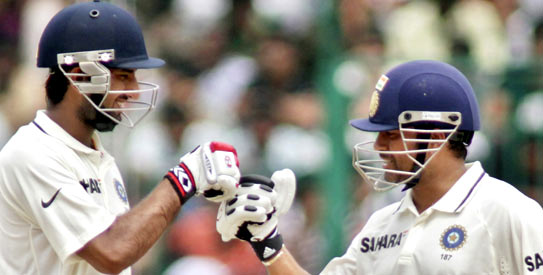 Debutant Cheteshwar Pujara scored 72, to hasten India’s run chase. —AP Photo 