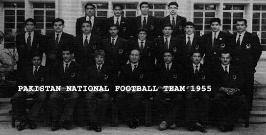 The 1955 Pakistan football team.