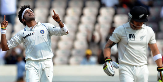 Sreesanth dismissed Brendon McCullum in the fourth over of the day. —AFP Photo