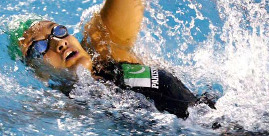 Kiran, who has won several medals for Pakistan at SAF Games and the South Asian Swimming and Water Polo Championships, hogged the limelight at the three-day women’s swimming event of the National Games with her dominance of the pool. —File photo courtesy estination Pakistan and Redbridge Museum