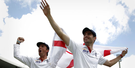 England’s Ashes hero James Anderson will be among those going under the hammer at the auction in Bangalore. —Reuters Photo