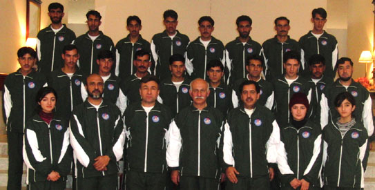 Members of Pakistan's ski contingent participating in the first South Asian Federation Winter Games. —Photo courtesy Ski Federation of Pakistan Members of Pakistan's ski contingent participating in the first South Asian Federation Winter Games. —Photo courtesy Ski Federation of Pakistan