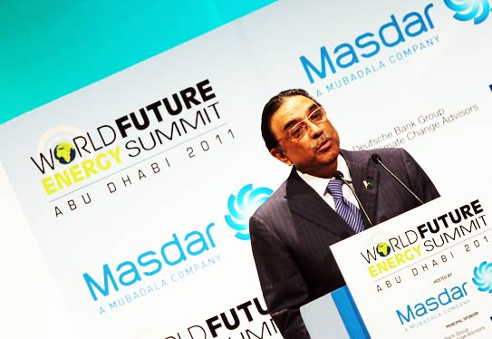 zardari, World Future Energy summit