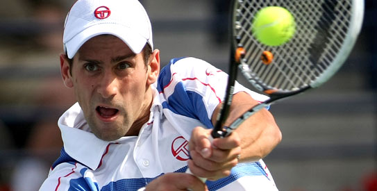 Novak Djokovic’s bid to win the title here a third time in a row will see him at least the equal unofficial favourite with the top seeded Roger Federer. —Photo by AFP