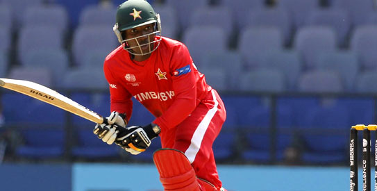 Tatenda Taibu shared a 100-run partnership with Craig Ervine. —Photo by Reuters