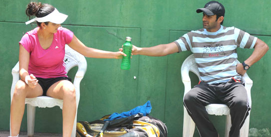 Mirza, 24, married Malik in Hyderabad in April last year amid a lot of hype surrounding the love-struck cross-border sport stars. —Photo by AFP
