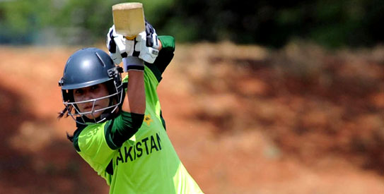 Javeria Khan carried her bat to lead Pakistan's chase. - File photo