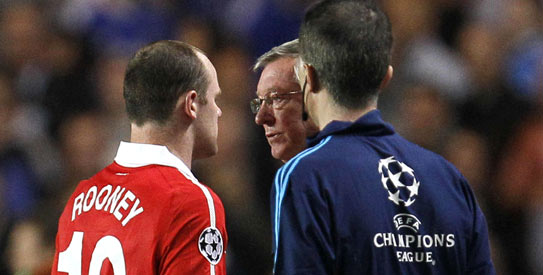 Rooney's ban came after Manchester United's 1-0 first leg win over Cheslea in the Champions League. —Photo by AP