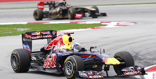 Vettel’s ability to stay comfortably ahead of rivals without the use of KERS for portions of the race sent most ominous signal to the rest of the grid. —Photo by Reuters