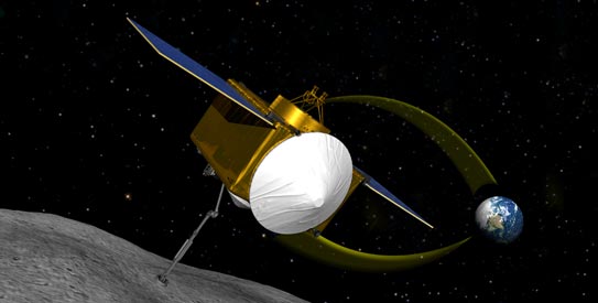 This artist’s image provided by NASA shows the spacecraft, OSIRIS-REx that NASA plans to launch in 2016, sending it to an asteroid to bring back samples to Earth. – AP Photo / NASA 
