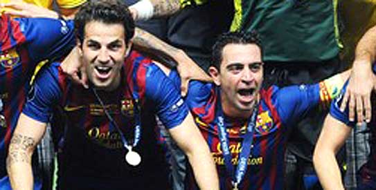 cesc fabregas, xavi hernandez