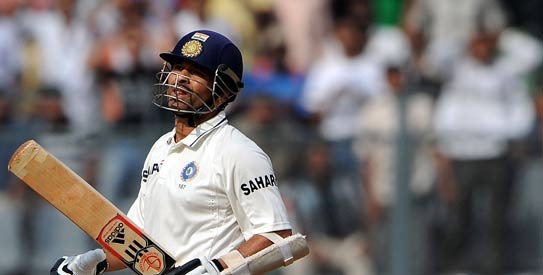 Tendulkar was tantalizingly close to his century when he edged a delivery from pace bowler Ravi Rampaul early on the fourth day. He knew immediately that his time in the middle was over. —AFP Photo