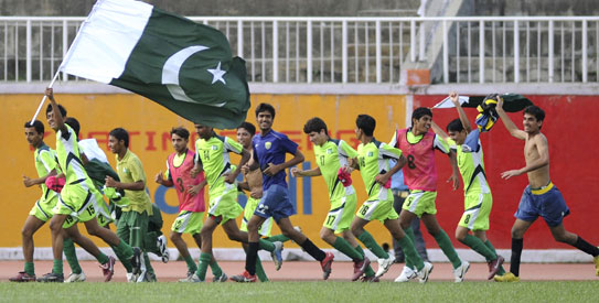 U-16 football team clinched the SAFF U-16 title in Nepal after an impressive unbeaten run throughout the tournament. —AFP Photo