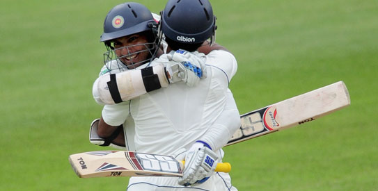 The former Sri Lankan captain shared a 104-run partnership with rookie wicketkeeper Dinesh Chandimal as Sri Lanka went in search of their first win in four Test tours of South Africa. —AP Photo