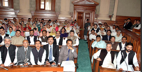 Ultimately, a meeting in the Speaker's chamber decided that the Chair would watch a video recoding of the entire day's proceedings and decide who “first stooped below the moral standards” —File photo by APP