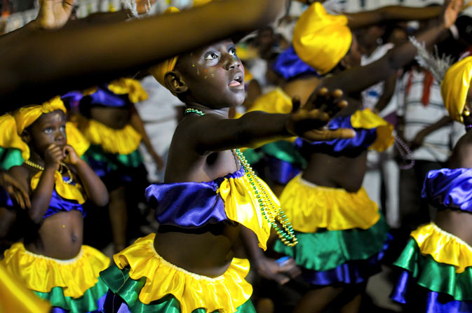 People dance during Carnaval in Haiti's third largest city, Les Cayes, about 200 km (124 miles) from Port-au-Prince. ? Reuters Photo.