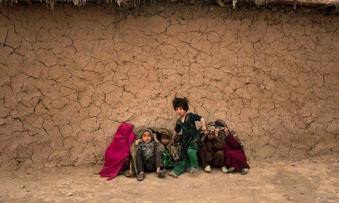 Children from Pakistan's Mohmand tribal region, shelter from a sandstorm on the outskirts of Islamabad, Pakistan, Monday, March 12, 2012. ?
AP Photo